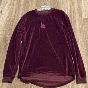 Mens New ERA velour Los Angelas Dodgers